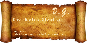 Davidovics Gizella névjegykártya