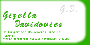 gizella davidovics business card